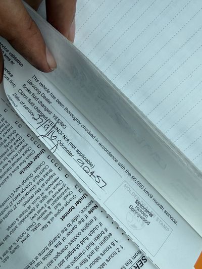 Log Book / Service History Verification